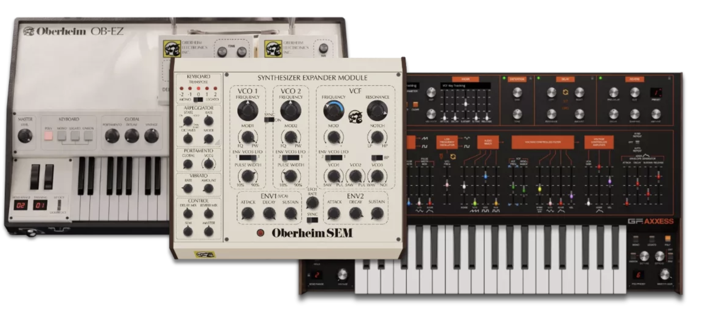 GForce Axxess, Oberheim SEM, and Oberheim OB-EZ